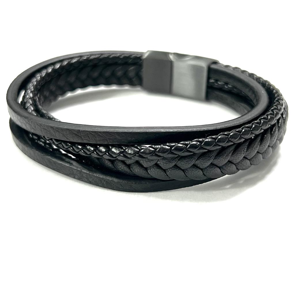 Pulsera Varias Pieles y Acero Inoxidable
