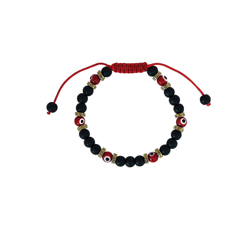 Pulsera de Piedra Natural Ojo Turco Rojo