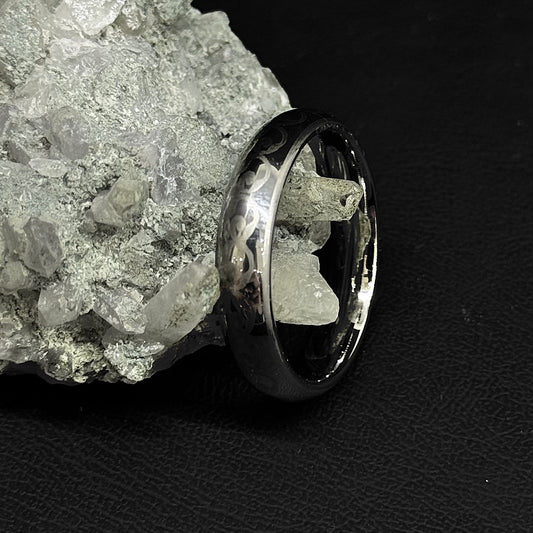 Anillo de Tungsteno con Figura Plantas