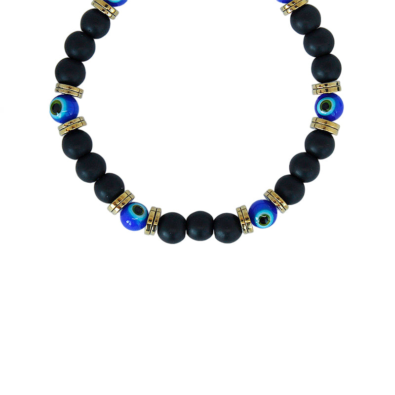 Pulsera de Piedra Natural Ojo Turco Azul